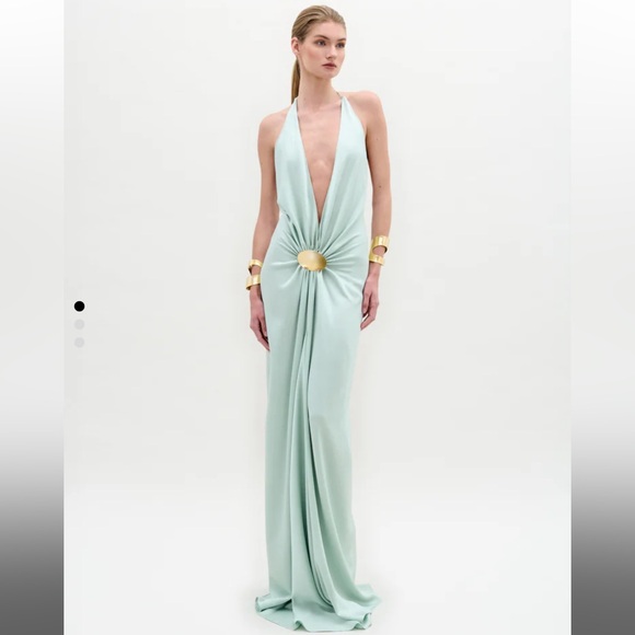 Silvia Tcherassi Mint Green Backless Dress - Picture 1 of 3